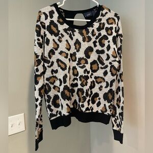 Leopard Open Back Sweater